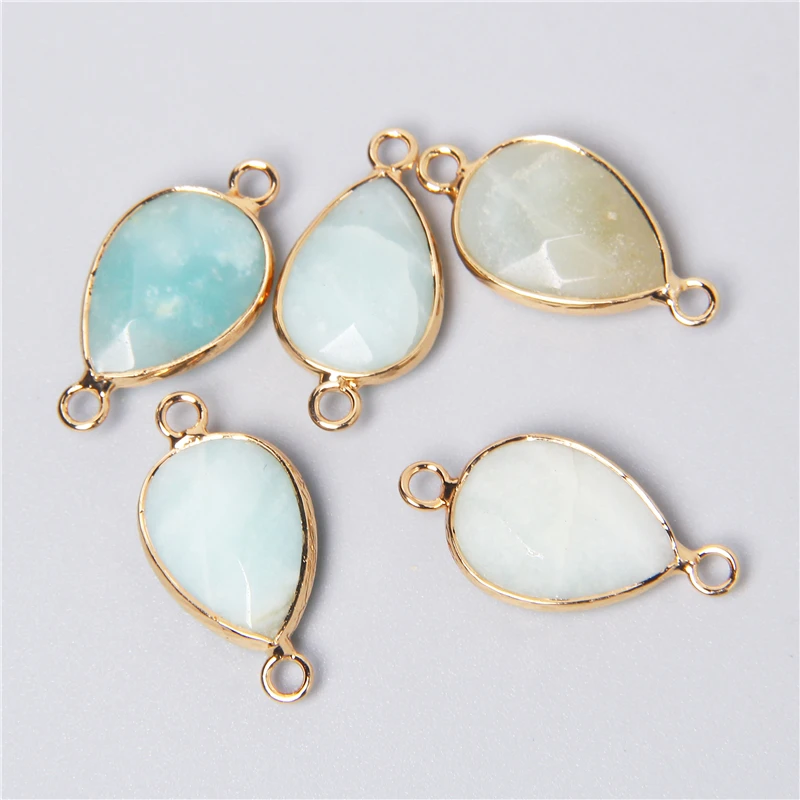 3pcs/set Natural Aventurine Rose Pink Quartzs Opal Stone Pendants Charm DIY Making Necklace Earrings For Women Exquisite Jewelry