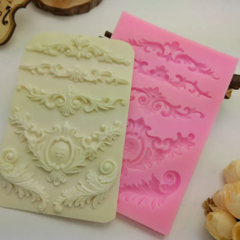 Relief Pattern Fondant Cake Silicone Mold Mousse Chocolate Cake DIY Pastry Decoration Mold