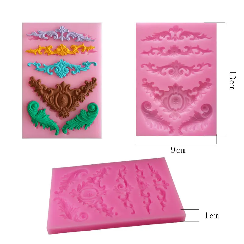 Relief Pattern Fondant Cake Silicone Mold Mousse Chocolate Cake DIY Pastry Decoration Mold