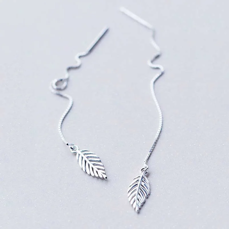 New Fashion Minimalist Long Earring Silver Color Simple Tassel Chain Statement Earrings Women Korea Joker Ear Line Jewelry Gift