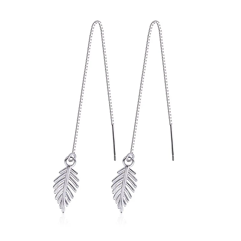 New Fashion Minimalist Long Earring Silver Color Simple Tassel Chain Statement Earrings Women Korea Joker Ear Line Jewelry Gift
