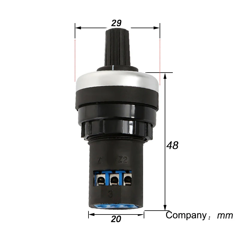 1K 2K 3K 5k 10k 20k 100k LA42DWQ Ohm Special Variable Frequency Speed Regulating Potentiometer Frequency Converter Switch