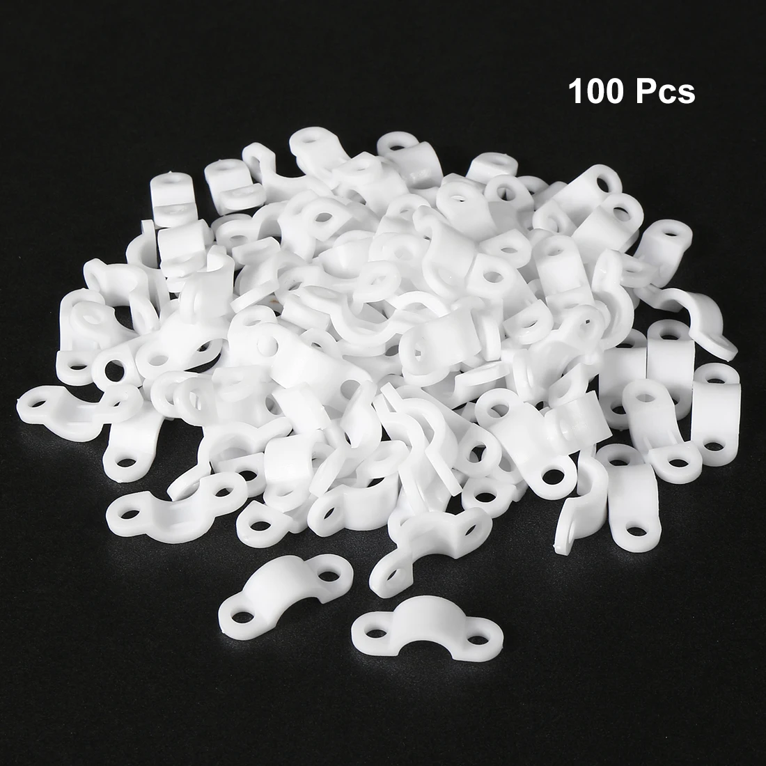 100Pcs Plastic Cable Holder Clamps Fixation Cable Fastener Clips Nylon Cable Management Wire Tube Fixing Clip Cable Organizer