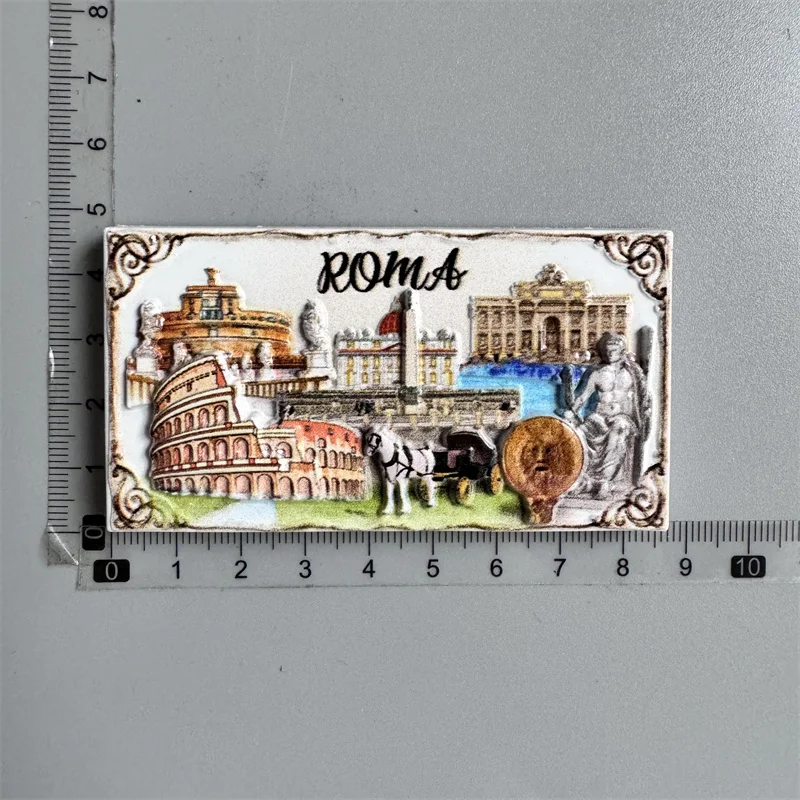 Italy Roma Colosseo fridge magnet Tourism Souvenir Resin Crafts Divid Magnetic Refrigerator Stickers home decor Collection Gifts