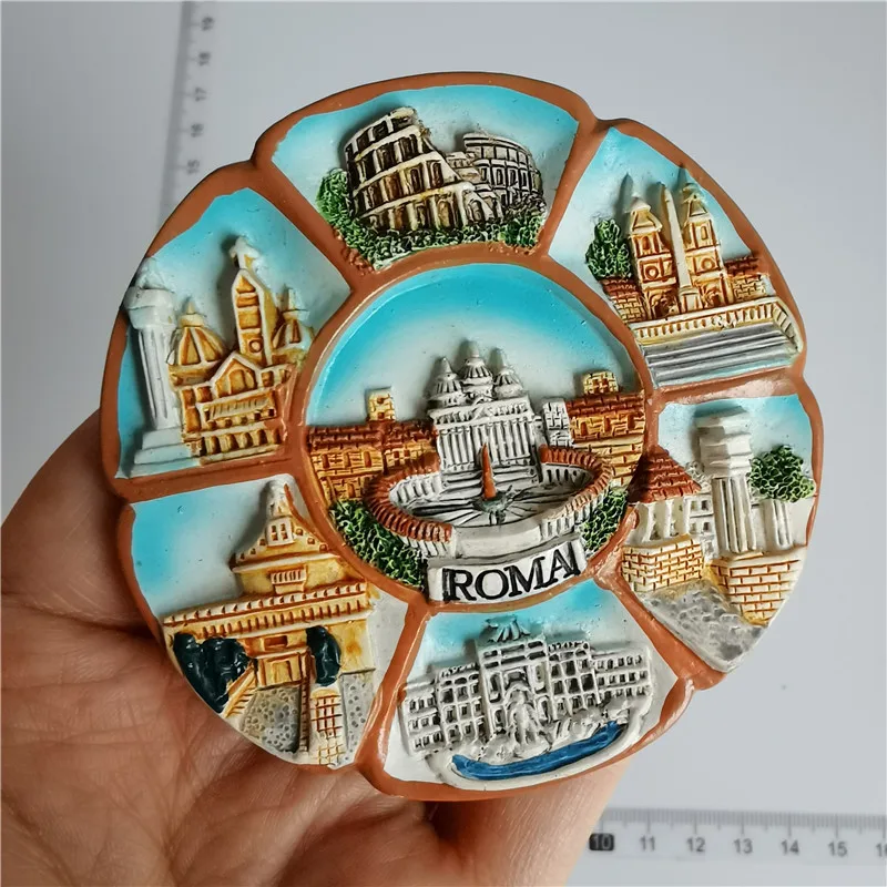 Italy Roma Colosseo fridge magnet Tourism Souvenir Resin Crafts Divid Magnetic Refrigerator Stickers home decor Collection Gifts