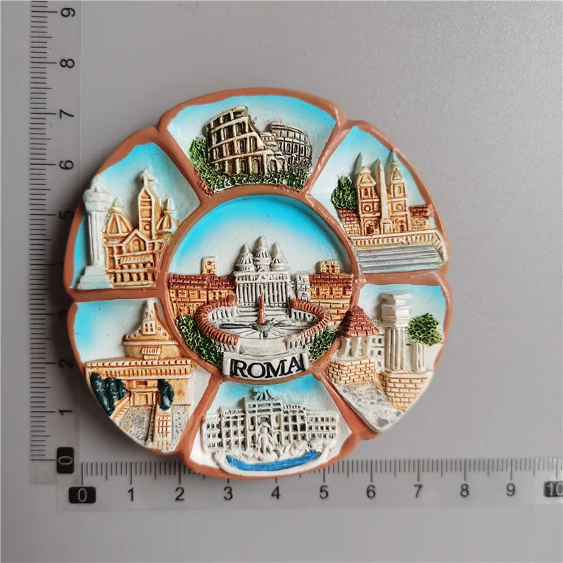 Italy Roma Colosseo fridge magnet Tourism Souvenir Resin Crafts Divid Magnetic Refrigerator Stickers home decor Collection Gifts
