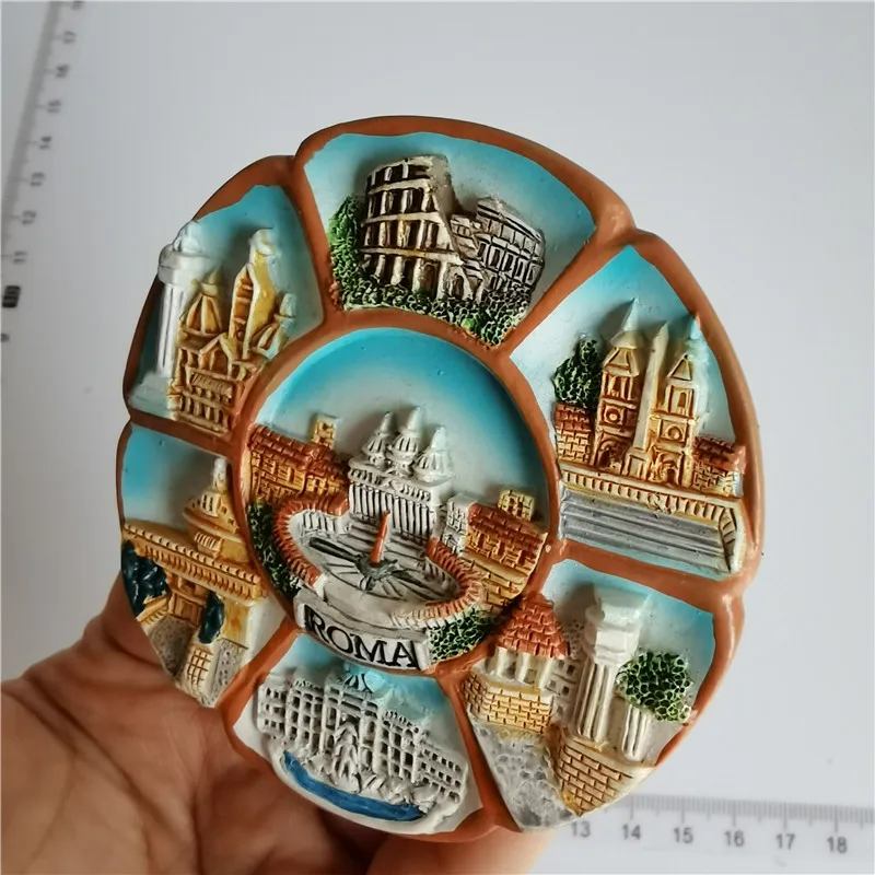 Italy Roma Colosseo fridge magnet Tourism Souvenir Resin Crafts Divid Magnetic Refrigerator Stickers home decor Collection Gifts
