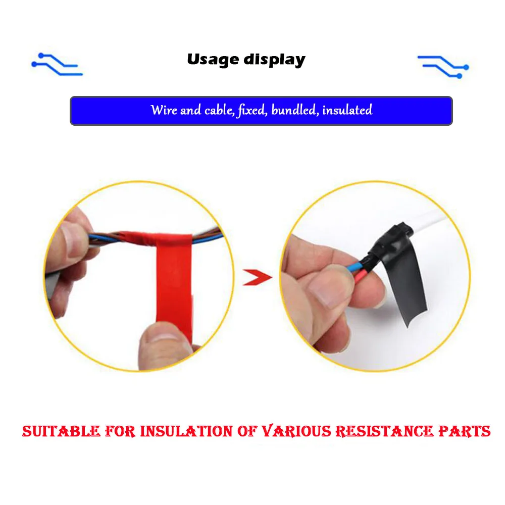 1PC 10 Meters Strong Electrical Tape Color Wear-resistant Lead-free Electrical Insulation Electrical Tape PVC Fame Retardant