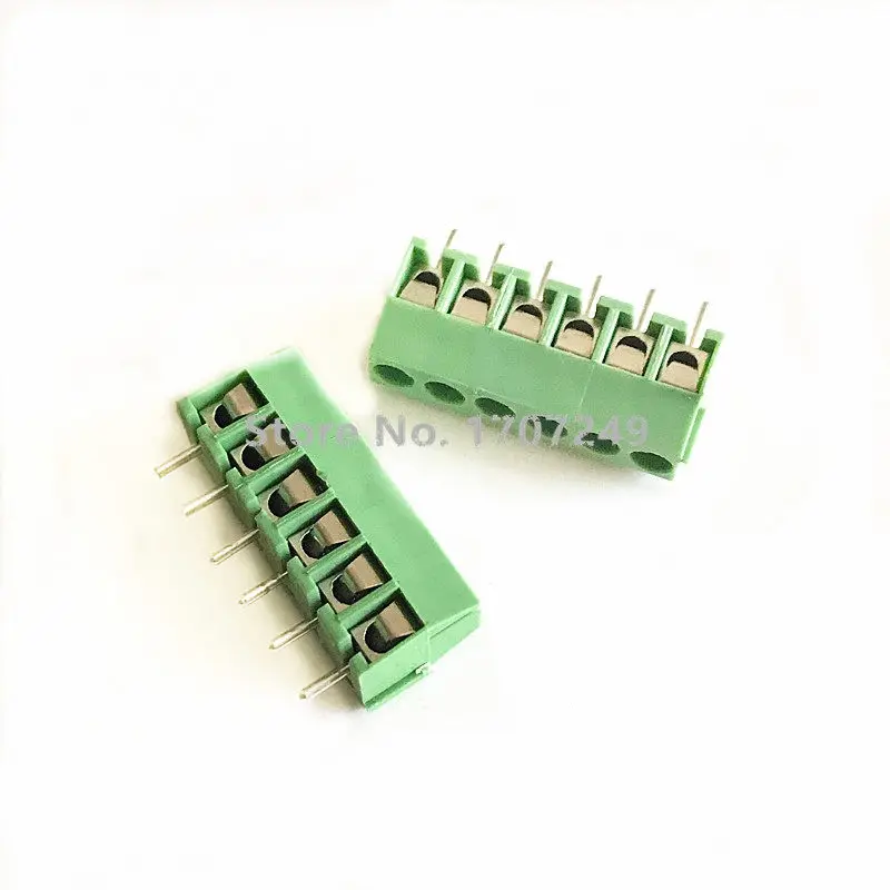 100Pcs KF350-3.5mm 2P/3P/4P/5/6Pins KF350-2P-3P-4P-5P-6P KF350 2-6Pin 3.5mm Straight Pin PCB Screw Terminal Block Connector ROHS