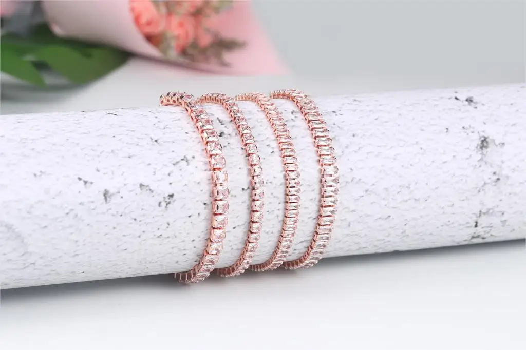 Adjustable Various Size Tennis Bracelet For Women Geometric Clear Zircon Wedding Party Jewellry Drop Shipping Items 2024 DZH007