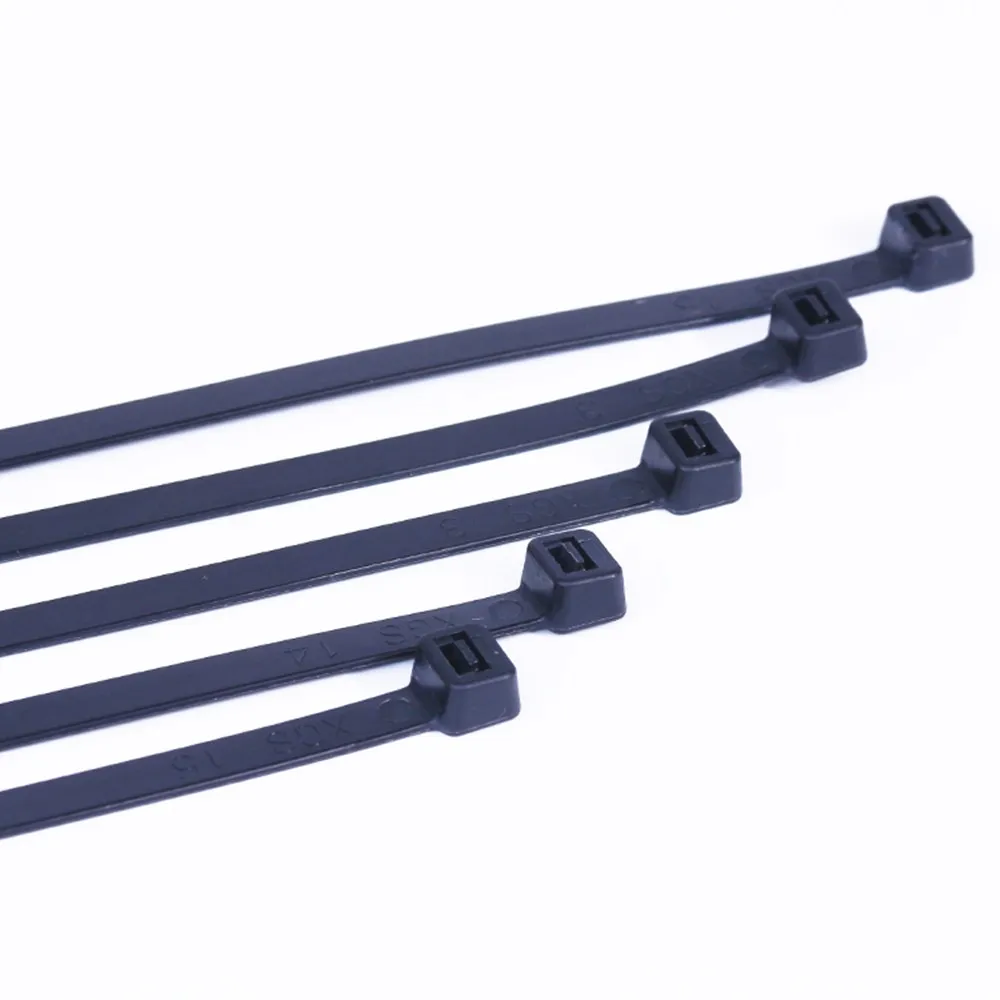 250pcs/500Pcs/bag 150,200,250,300,350,400,450,500 mm Length 3.6mm Width Self-Locking BlACK Nylon Wire Cable Zip Ties Cable Ties