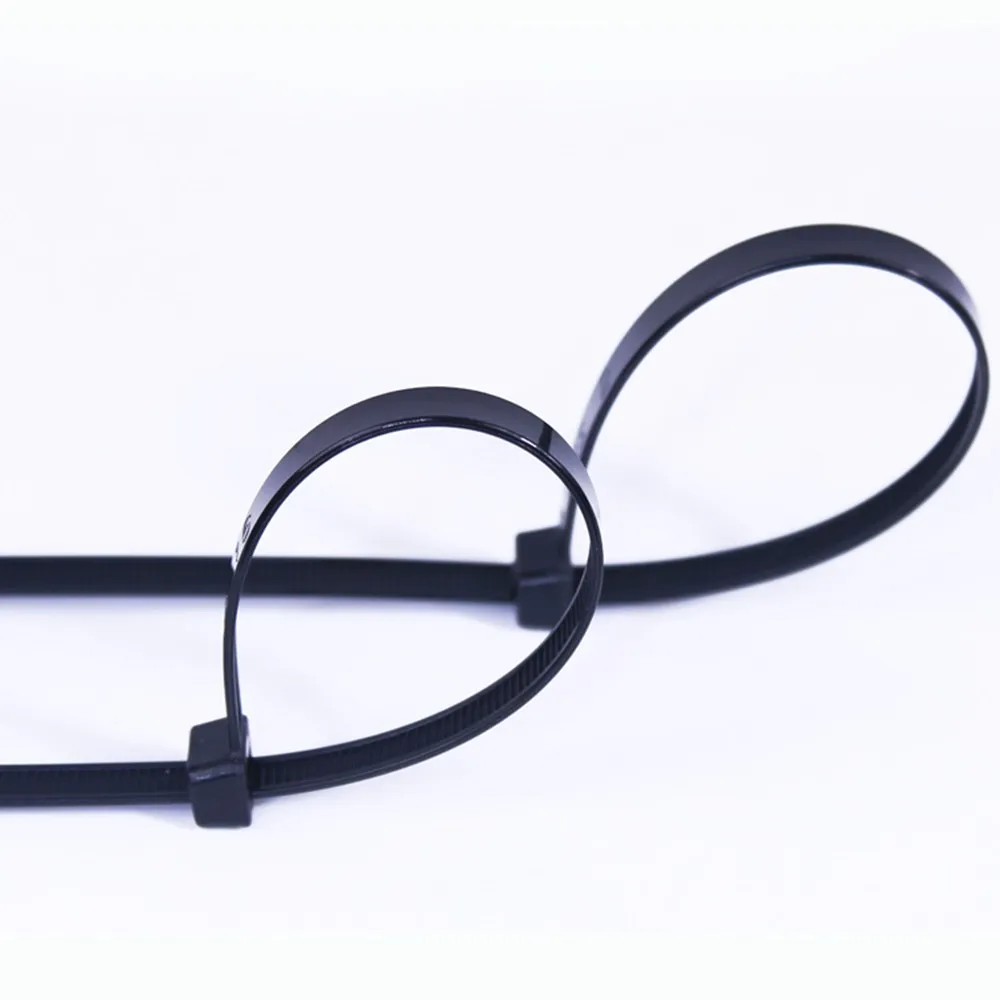 250pcs/500Pcs/bag 150,200,250,300,350,400,450,500 mm Length 3.6mm Width Self-Locking BlACK Nylon Wire Cable Zip Ties Cable Ties