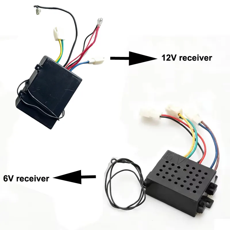 1Set 27MHZ 4CH Remote Controller Kit with 6V 12V Receiver Board for RC Kids Driving Children's Electric Cars Steering Control