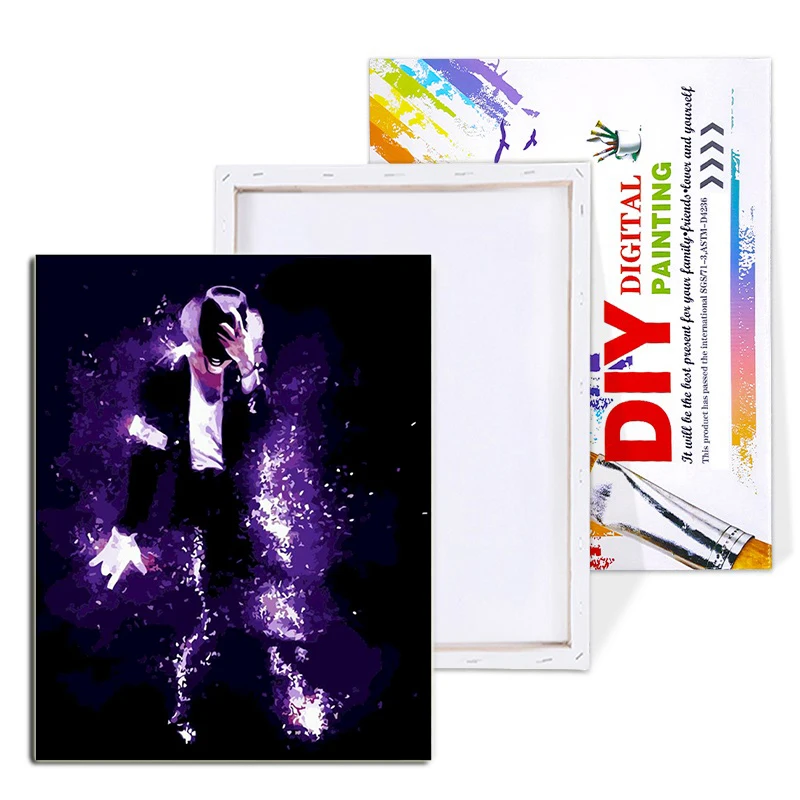Paint By Numbers Coloring Michael Jackson HandPainted Kits Drawing Figure Diy Acrylic Paint Canvas Home Decor For Adult Art Gift