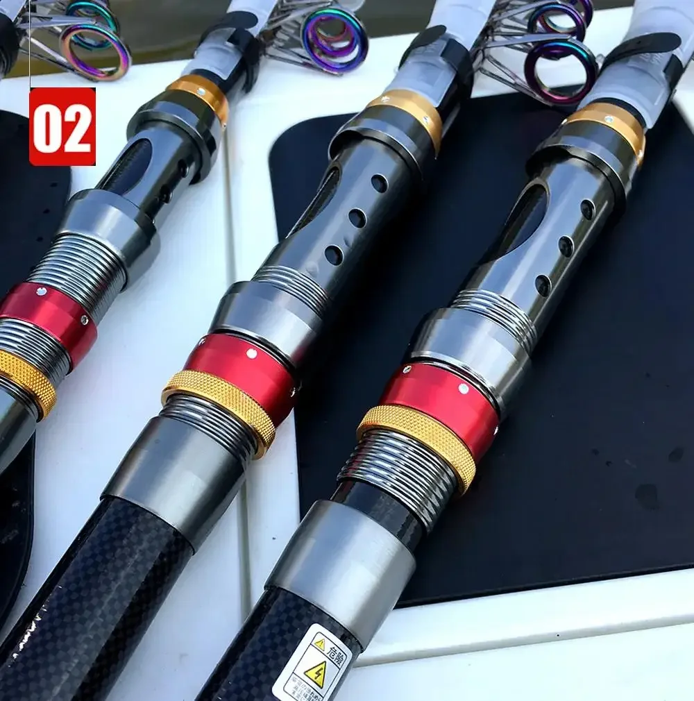 GHOTDA Light Telescopic Fishing Rod Portable Short Spinning Rods Carbon Fiber Super Hard 1.8M 2.1M 2.4M 2.7M 3.0M 3.6M