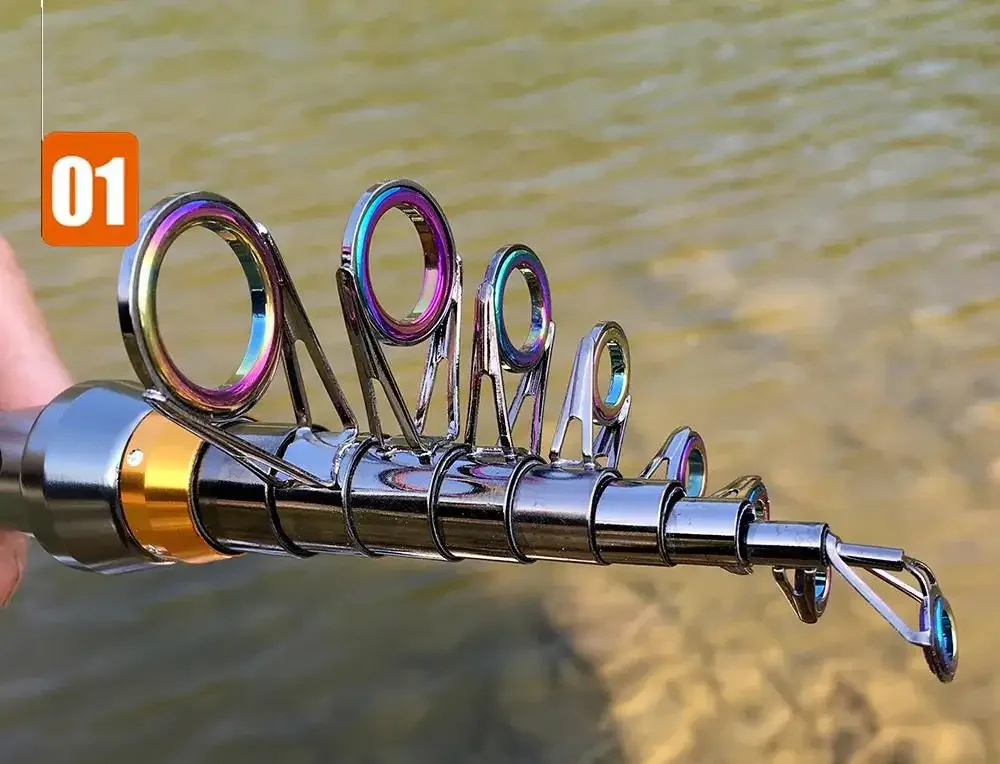 GHOTDA Light Telescopic Fishing Rod Portable Short Spinning Rods Carbon Fiber Super Hard 1.8M 2.1M 2.4M 2.7M 3.0M 3.6M