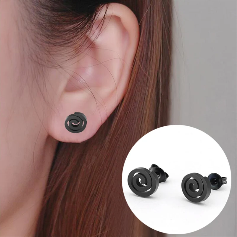 Stainless Steel Endless Spiral Fashion Earrings for Women 2020 Unique Swirl Earing Statement Party Jewelry Aretes