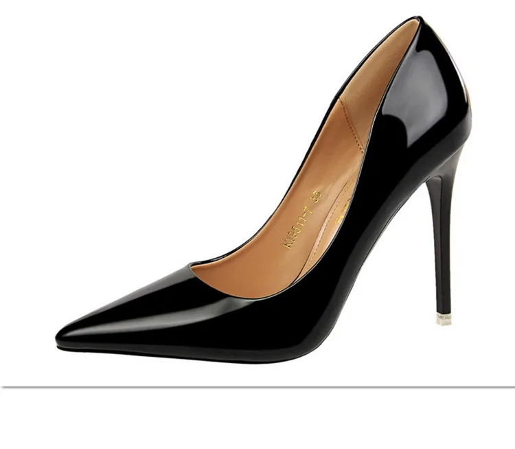 BIGTREE Shoes Woman Pumps Patent Leather High Heels Shoes Women Basic Pump Wedding Shoes Female Stiletto Women Heel Plus Size 43