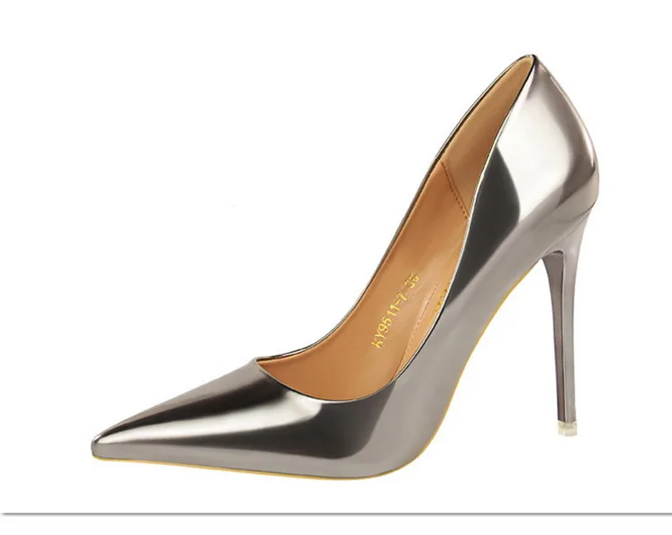BIGTREE Shoes Woman Pumps Patent Leather High Heels Shoes Women Basic Pump Wedding Shoes Female Stiletto Women Heel Plus Size 43