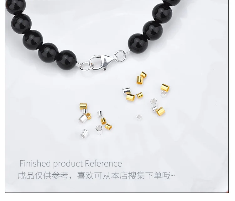 10pcs925 sterling silver diy jewelry accessories, locating beads, locating tubes, handmade beading material bracelet finishing a