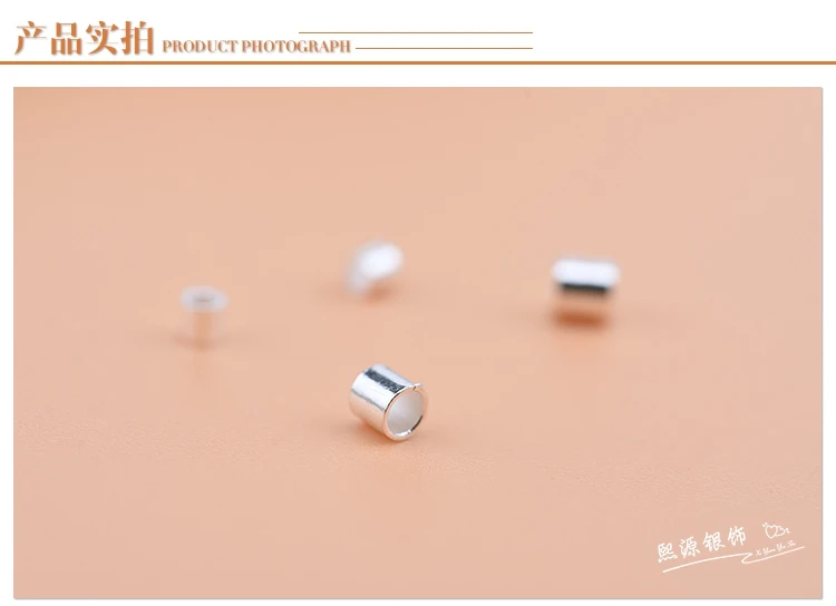 10pcs925 sterling silver diy jewelry accessories, locating beads, locating tubes, handmade beading material bracelet finishing a