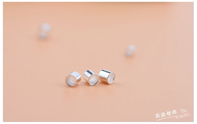 10pcs925 sterling silver diy jewelry accessories, locating beads, locating tubes, handmade beading material bracelet finishing a
