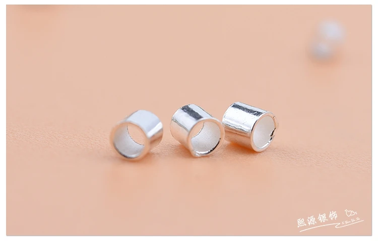 10pcs925 sterling silver diy jewelry accessories, locating beads, locating tubes, handmade beading material bracelet finishing a