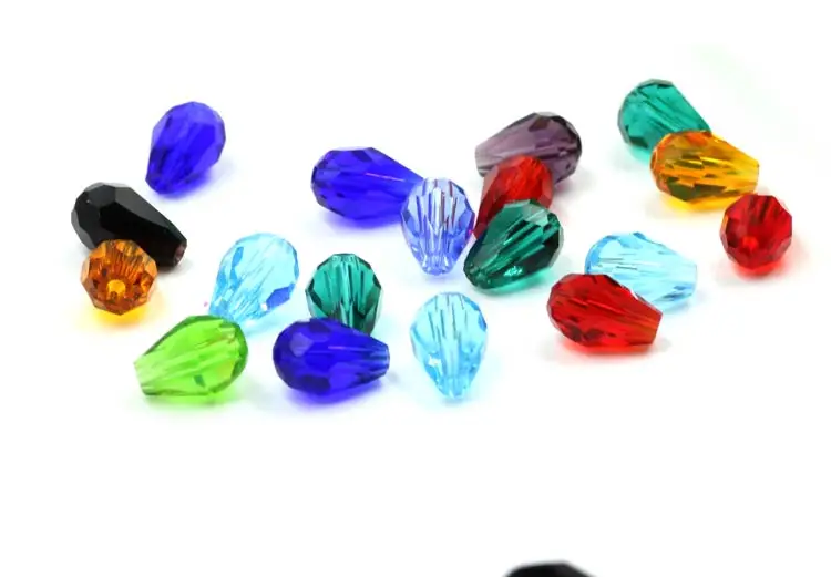 95Pcs/Lot Czech Glass Droplet 3X5MM Crystal Teardrop Beads DIY Making Crafts Material Beaded Chinese Jewelry Beading Wholesale