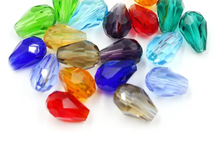 95Pcs/Lot Czech Glass Droplet 3X5MM Crystal Teardrop Beads DIY Making Crafts Material Beaded Chinese Jewelry Beading Wholesale
