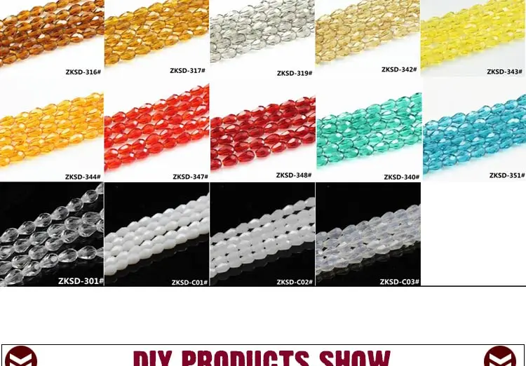 95Pcs/Lot Czech Glass Droplet 3X5MM Crystal Teardrop Beads DIY Making Crafts Material Beaded Chinese Jewelry Beading Wholesale