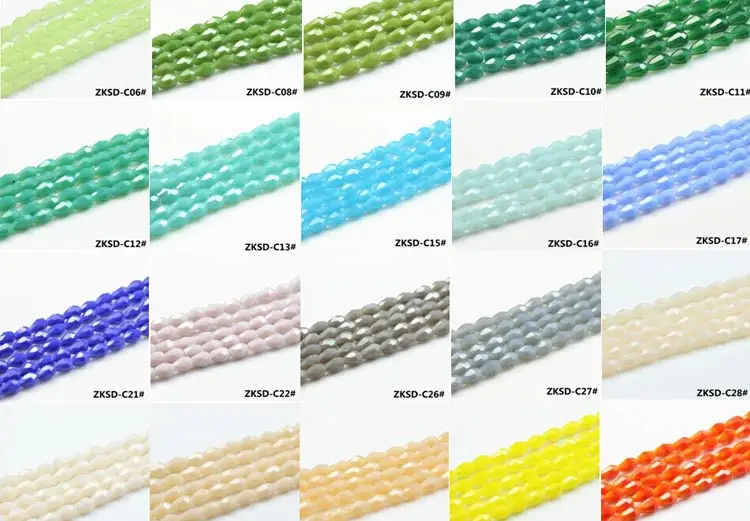 95Pcs/Lot Czech Glass Droplet 3X5MM Crystal Teardrop Beads DIY Making Crafts Material Beaded Chinese Jewelry Beading Wholesale