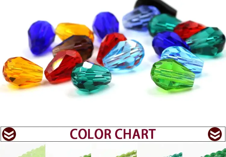 95Pcs/Lot Czech Glass Droplet 3X5MM Crystal Teardrop Beads DIY Making Crafts Material Beaded Chinese Jewelry Beading Wholesale