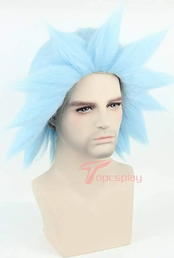 Sanchez Blue Short Cosplay Wigs Role Play Synthetic Hair + Wig Cap