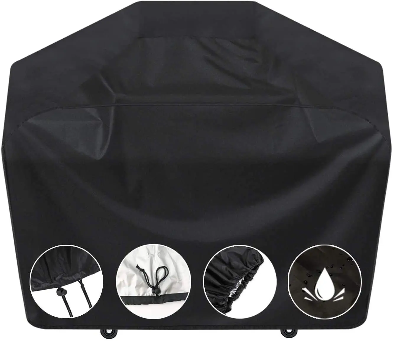 1PC 190T/210D BBQ Cover Anti-Dust Waterproof Weber Heavy Duty Charbroil Grill Cover Rain Protective Barbecue Cover Round