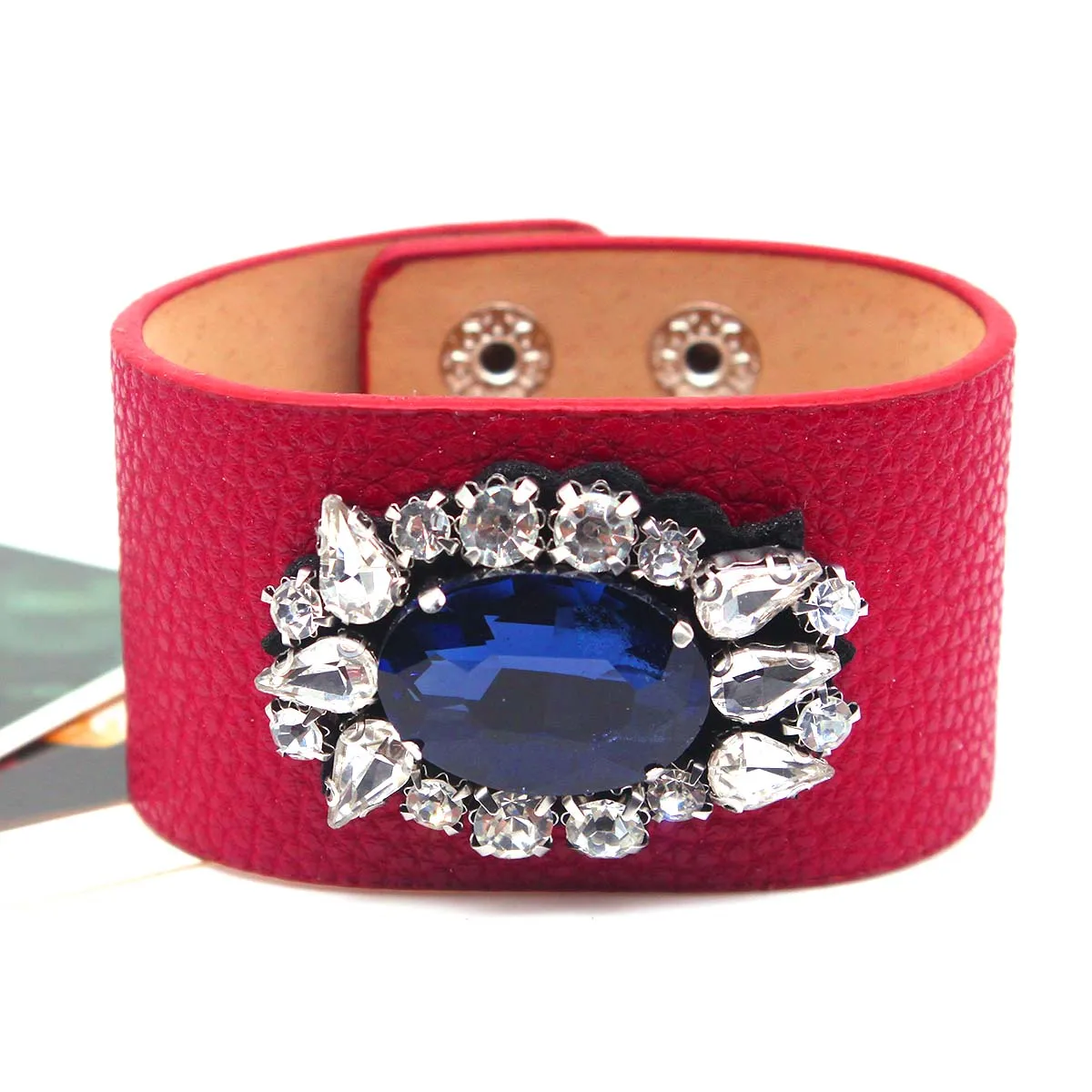 TOTABC New Charm Leather Bracelet Rhinestone Contracted And Generous Fashion Jewelry Bracelet & Bangles Pulsera