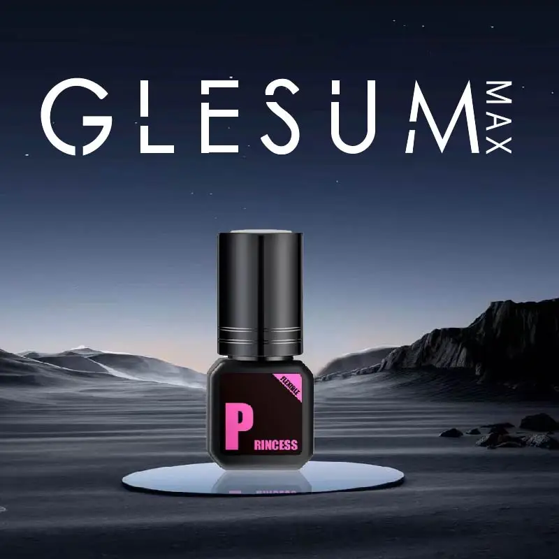 Glesum Eyelash Glue Princess 0.5s-1s Dry Oil And Water Resistant Retention Time 7-9 Weeks Soft Eyelash Adhesive