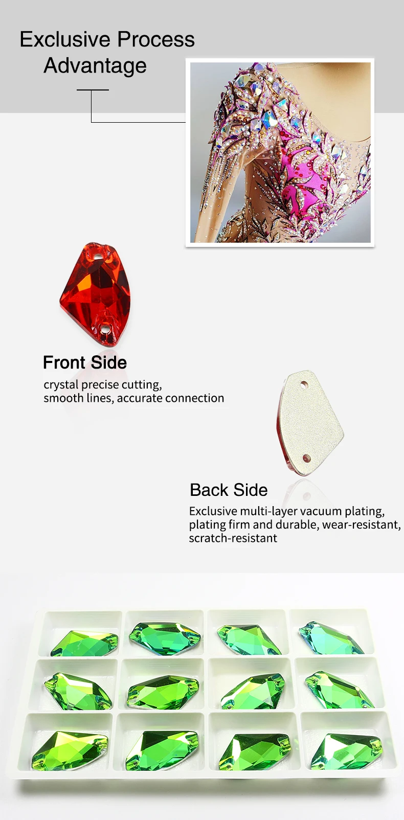 Sewing Accessories AB K5 Glass Sew On Rhinestone Glitter Galactic Rhinestones For Clothes Wedding Dress 14*9mm 19*12mm 27*16mm
