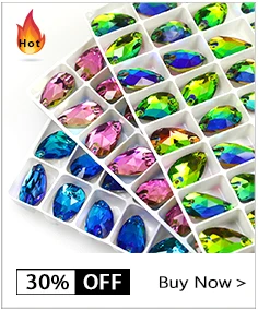Sewing Accessories AB K5 Glass Sew On Rhinestone Glitter Galactic Rhinestones For Clothes Wedding Dress 14*9mm 19*12mm 27*16mm