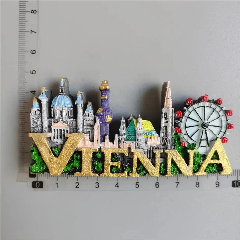 Austria Vienna Fridge Magnet Salzburg Innsbruck Tourism Souvenir Crafts Magnetic Refrigerator Stickers Hand Gift Home Decoration