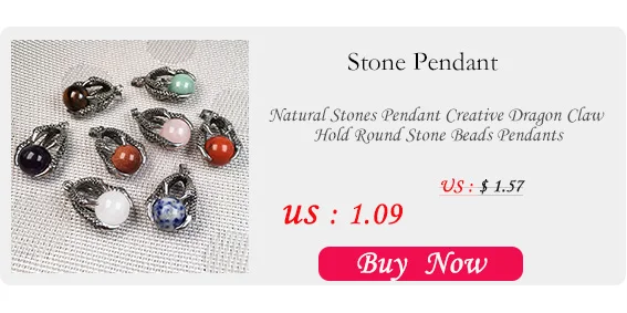 Natural Stones Pendant Creative Dragon Claw Hold Round Stone Beads Pendants for Jewelry Making DIY charm Necklaces Accessories
