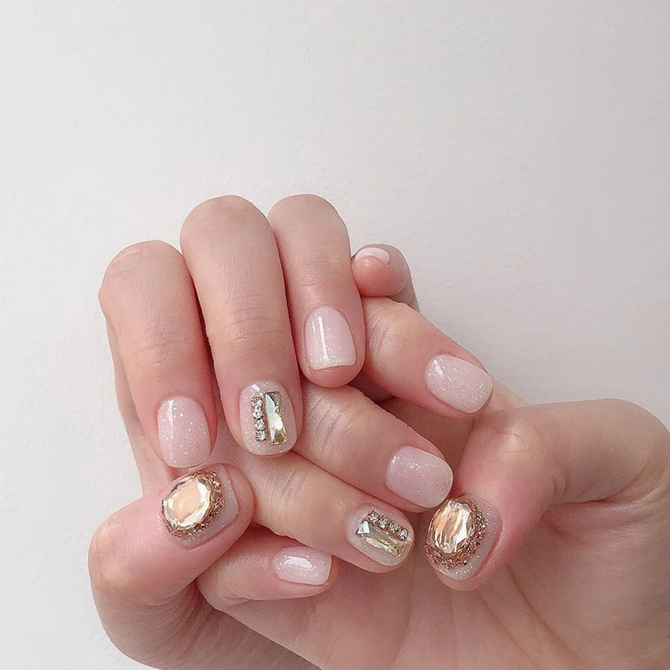 20pcs Mix Colors Crystal Nail Charms Rhinestones Baroque Mirror Pixie Fancy Stone 3D Manicure Nail Art Decoration Jewelry