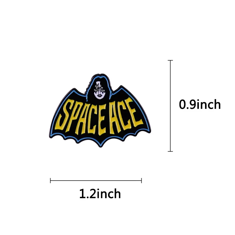 Ace Frehley the Spaceman enamel Pin Kiss Band Hard rock Musician brooch badge