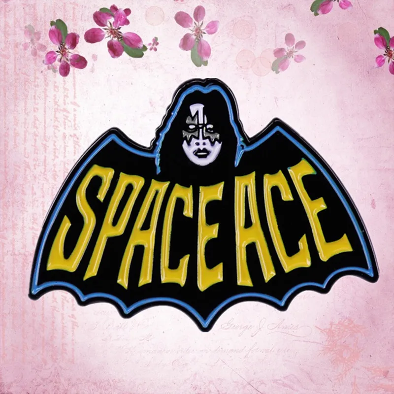 Ace Frehley the Spaceman enamel Pin Kiss Band Hard rock Musician brooch badge