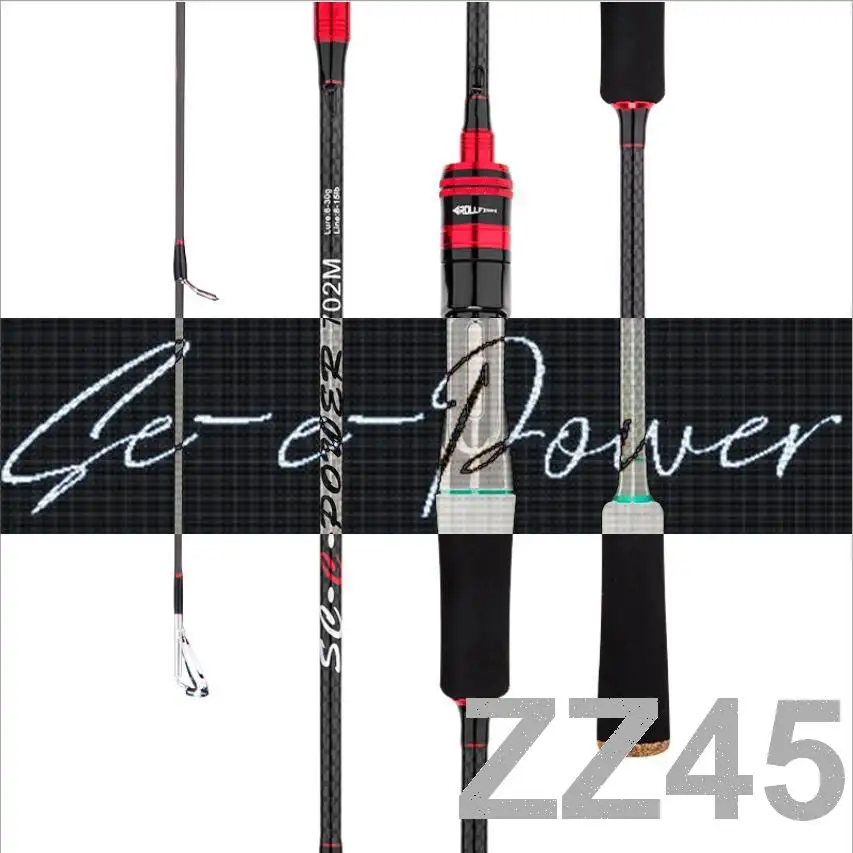 ZZ64 1.68m 1.8m 2.1m 2.4m SEE POWER 562ML 602ML 602M 702ML 702M 802ML 802M Fast Spinning Lure Fishing Rod Carbonfiber Bait 4-20g