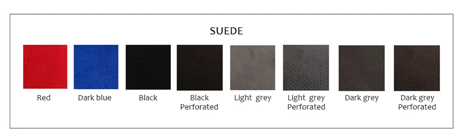 CARDAK Black Suede Leather Car Steering Wheel Cover for Volkswagen Golf 7 MK7 GTI R VW Polo Scirocco 2015 2016