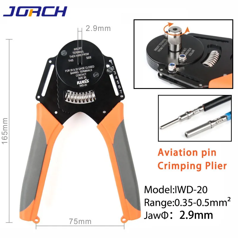 1 pcs IWD Crimper Harley Cater Piller Hand Tool for Deutsch Connector Deutsch DT,DTM,DTP Terminal W2 Pliers 18/16/14 AWG