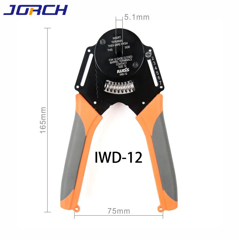1 pcs IWD Crimper Harley Cater Piller Hand Tool for Deutsch Connector Deutsch DT,DTM,DTP Terminal W2 Pliers 18/16/14 AWG