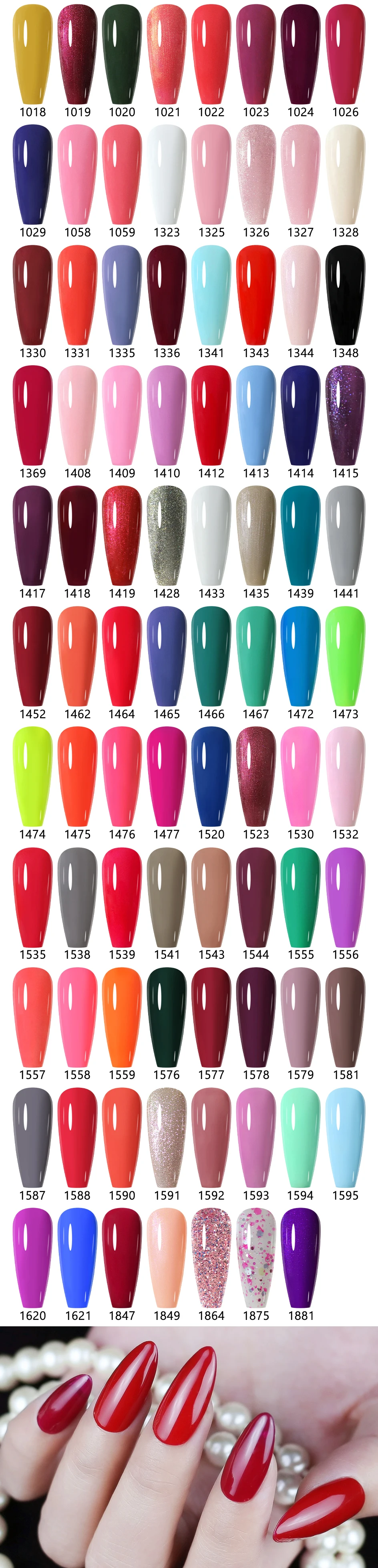 NAILCO 15ml Gel Nail Polish Semi-permanent Hybrid Varnish Black Red Color Gel Polish Nail Art UV Nail Supplies For Professionals