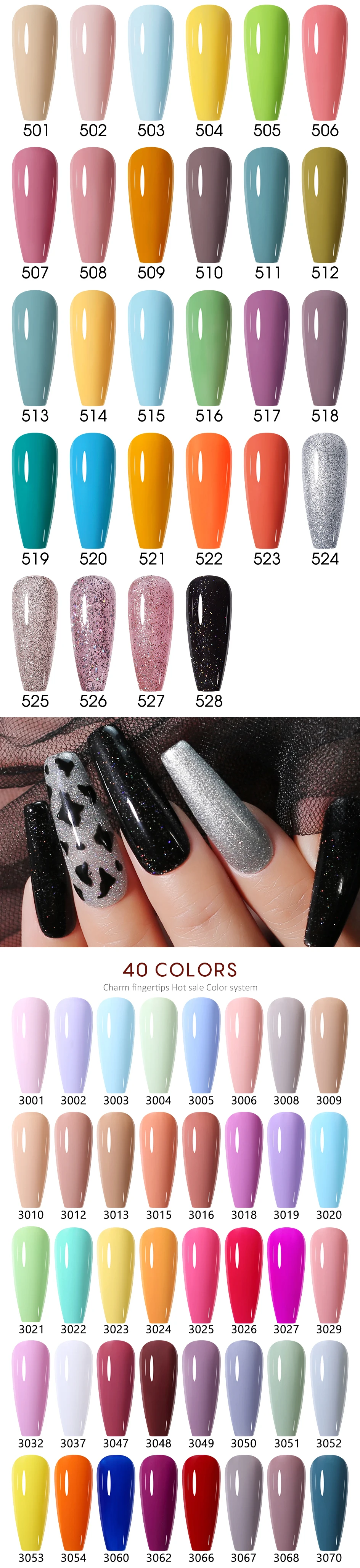 NAILCO 15ml Gel Nail Polish Semi-permanent Hybrid Varnish Black Red Color Gel Polish Nail Art UV Nail Supplies For Professionals