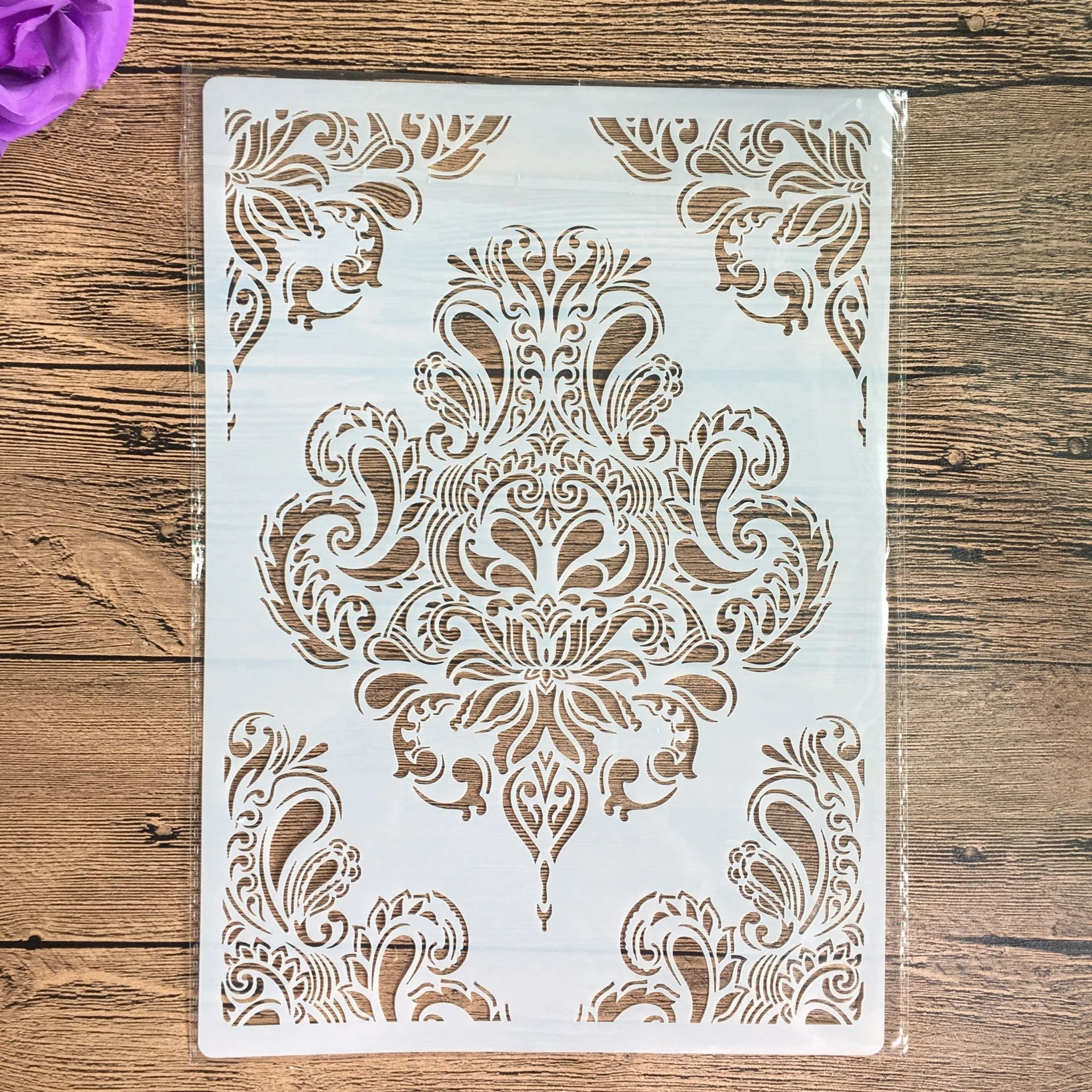 A4 size Wall Painting Stencils Stamp Scrapbook Album Decorative Embossing Craft Paper DIY Flower Label Stencil mandala